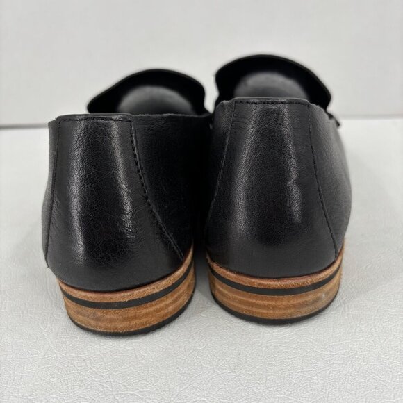 Kork-Ease Meg Leather Loafers Womens Size 8.5 Black Low Block Heel Flat Slip On - Picture 9 of 10